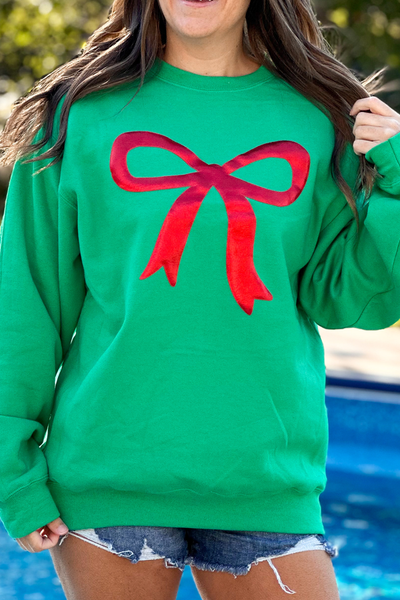 Red Bow Puff Unisex Sweatshirt