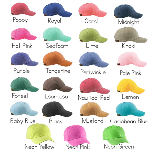 Personalized Hats | 35 Colors Available! - Glittering Boutique