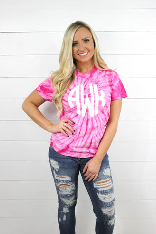 Spiral Monogram Tee - Glittering Boutique