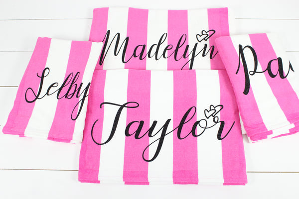 Personalized  Beach Towel - Glittering Boutique