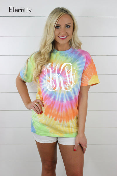 Tie Dye Monogram Shirt - Glittering Boutique