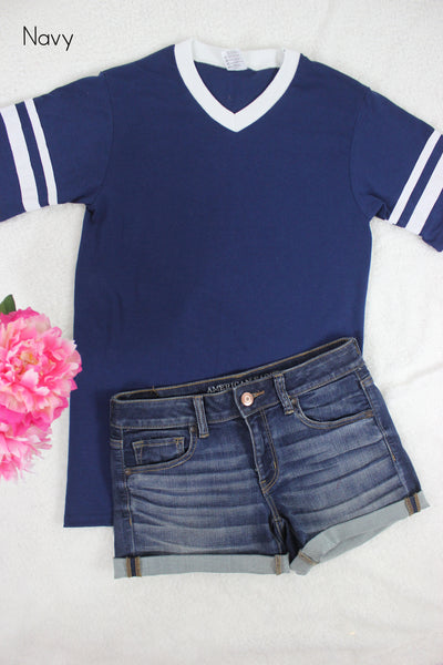 Personalized Varsity Tee - Glittering Boutique