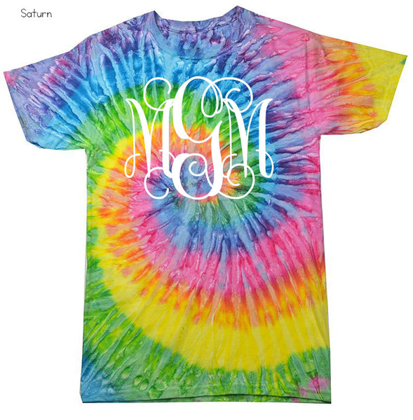 Tie Dye Monogram Shirt - Glittering Boutique