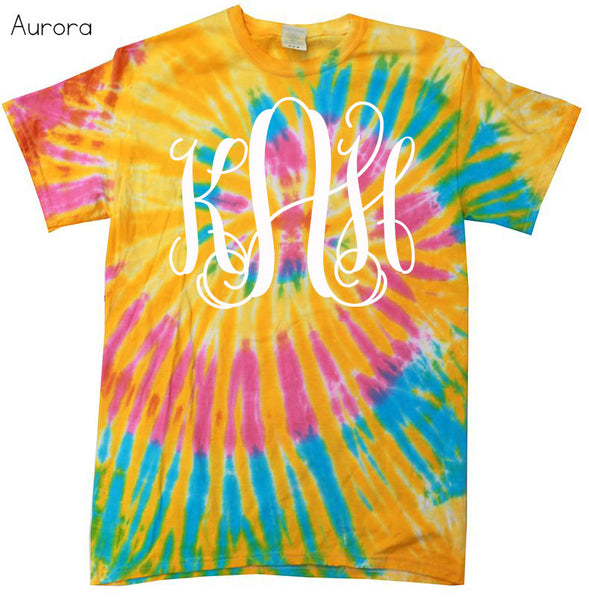 Tie Dye Monogram Shirt - Glittering Boutique