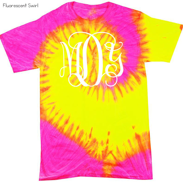 Tie Dye Monogram Shirt - Glittering Boutique