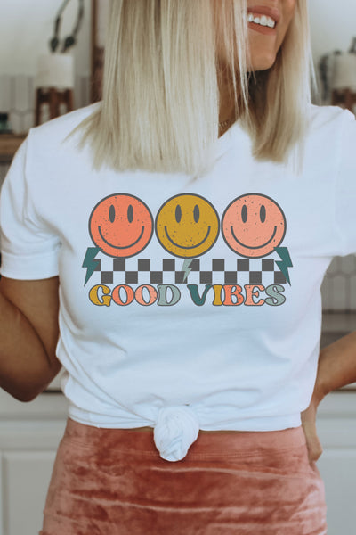 Good Vibes 3 Smiles Tee