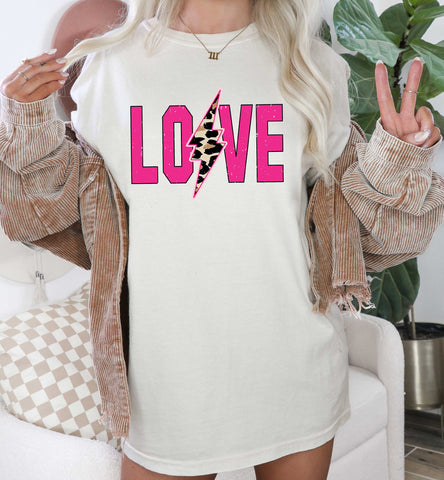 Love Bolt Oversized Comfort Color