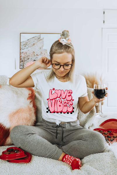 Love Vibes Retro Unisex Graphic Tee