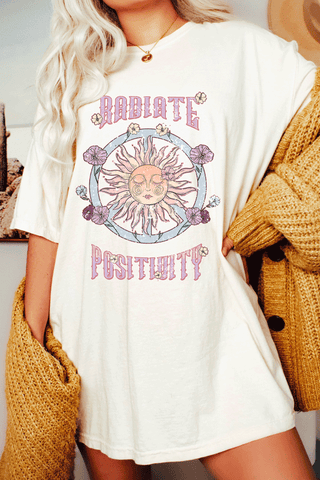 Radiate Positivity Oversized Comfort Color Tees