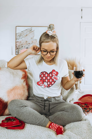 Retro Hearts Unisex Graphic Tee