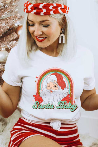 Santa Baby Rainbow Unisex Graphic Tee