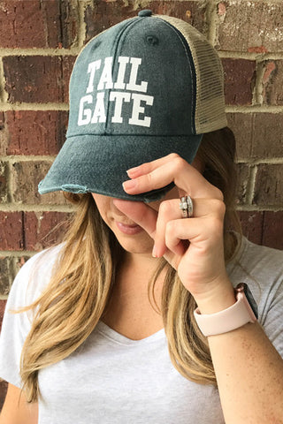 TAILGATE DISTRESSED HAT - Glittering Boutique