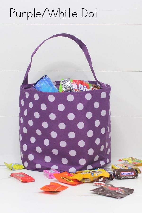 Purple/White Dot Halloween Tote - Glittering Boutique